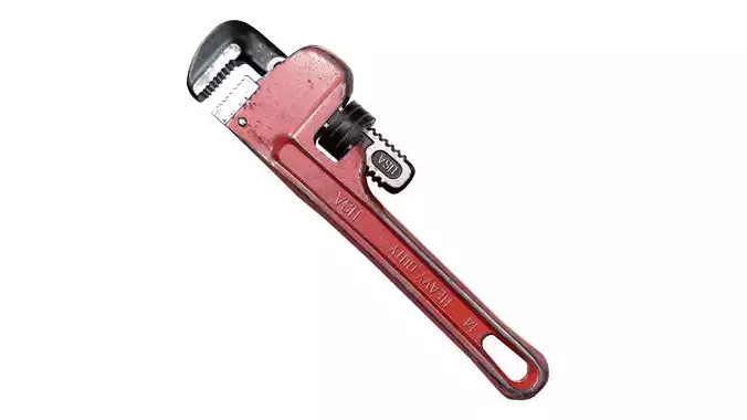 Adjustable Pipe Wrench AAA Game Ready Prop Asset
