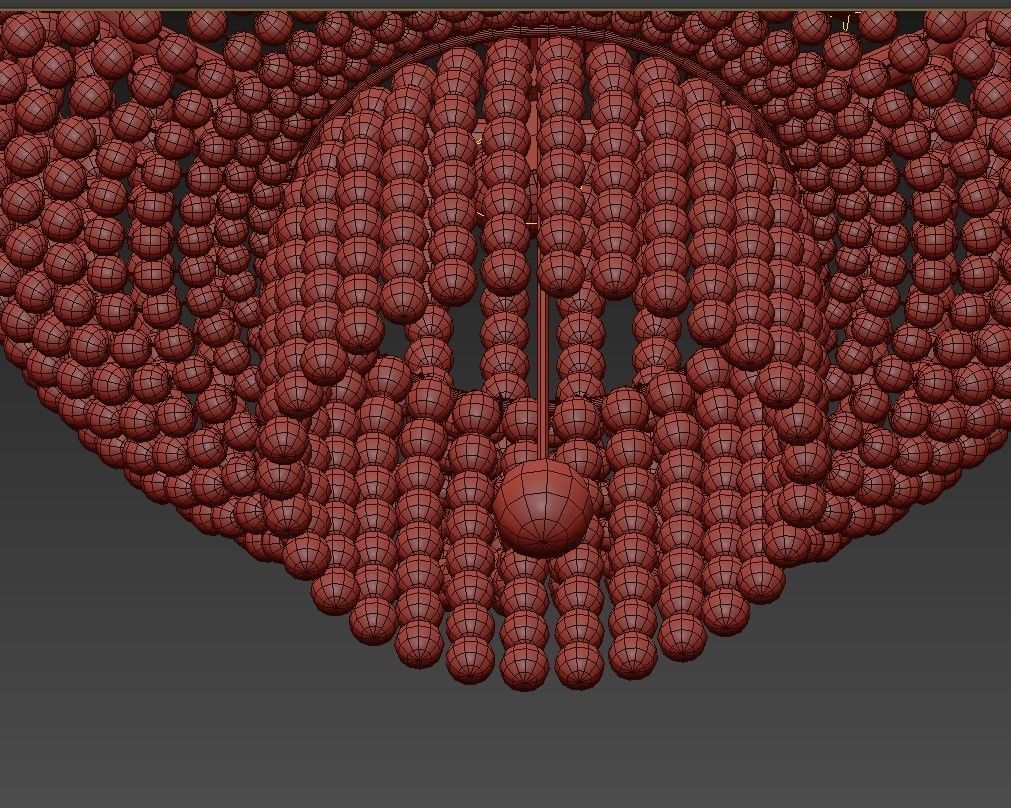 Jacqueline chandelier with crystals hanging from it 3D model_6