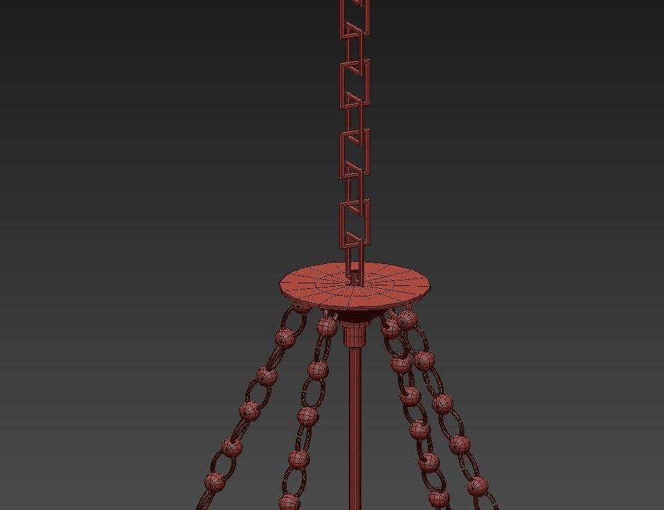 Jacqueline chandelier with crystals hanging from it 3D model_4