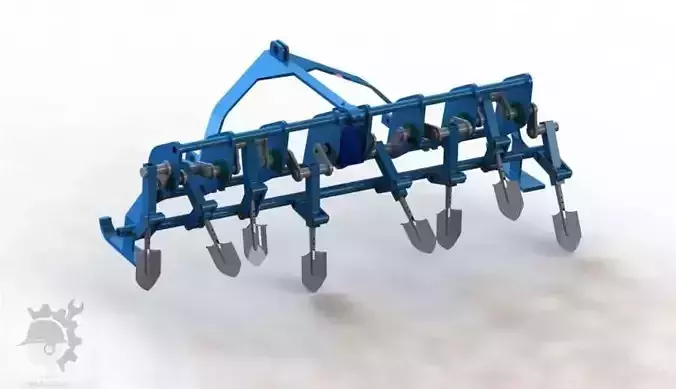 spading machine - 3d model