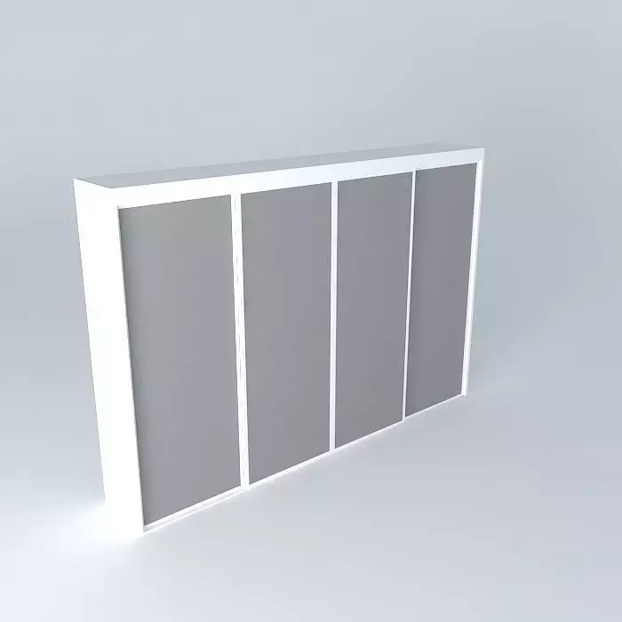 Detailed closet with clothes and boxes Free 3D model_0