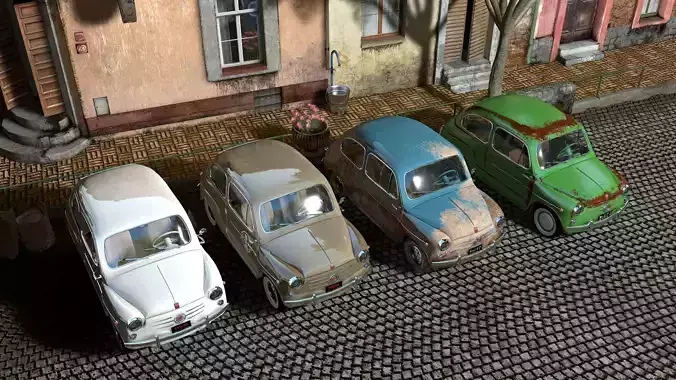 Fiat 600 1960 3D model