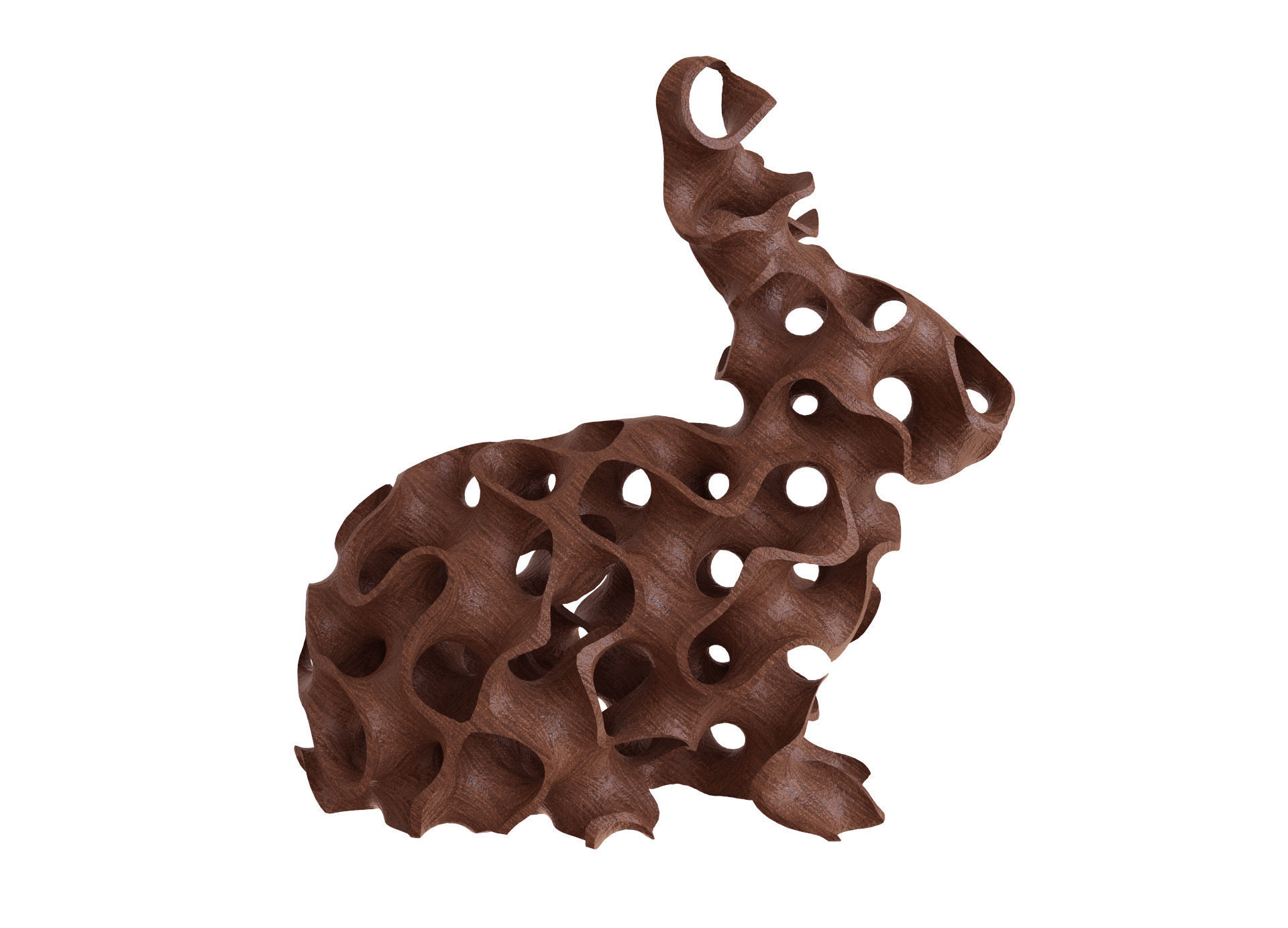 Gyroid Rabbit Model - Minimal Surface 3D print model_1