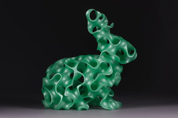 Gyroid Rabbit Model - Minimal Surface 3D print model