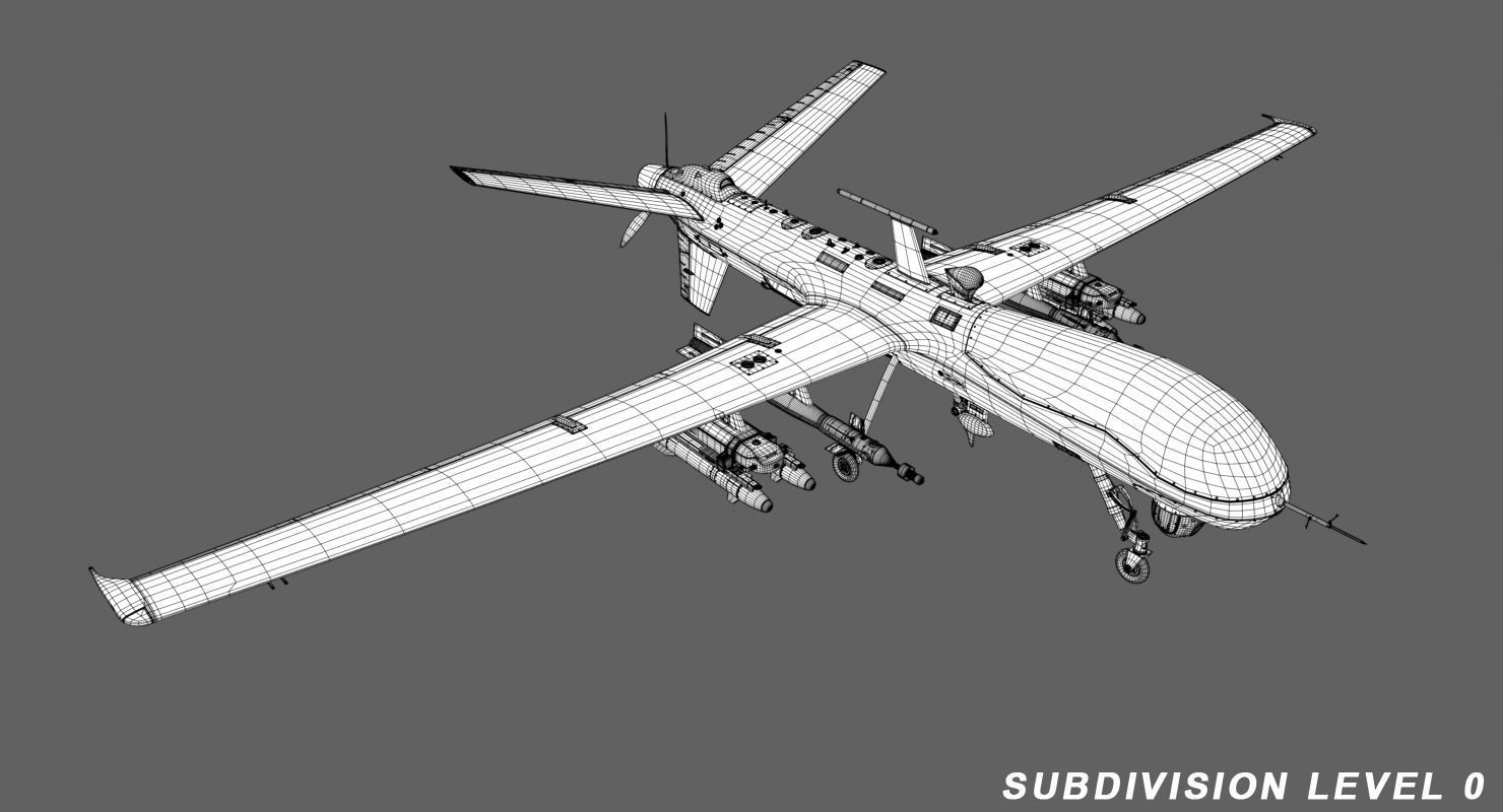 Drone Predator 3D model_19