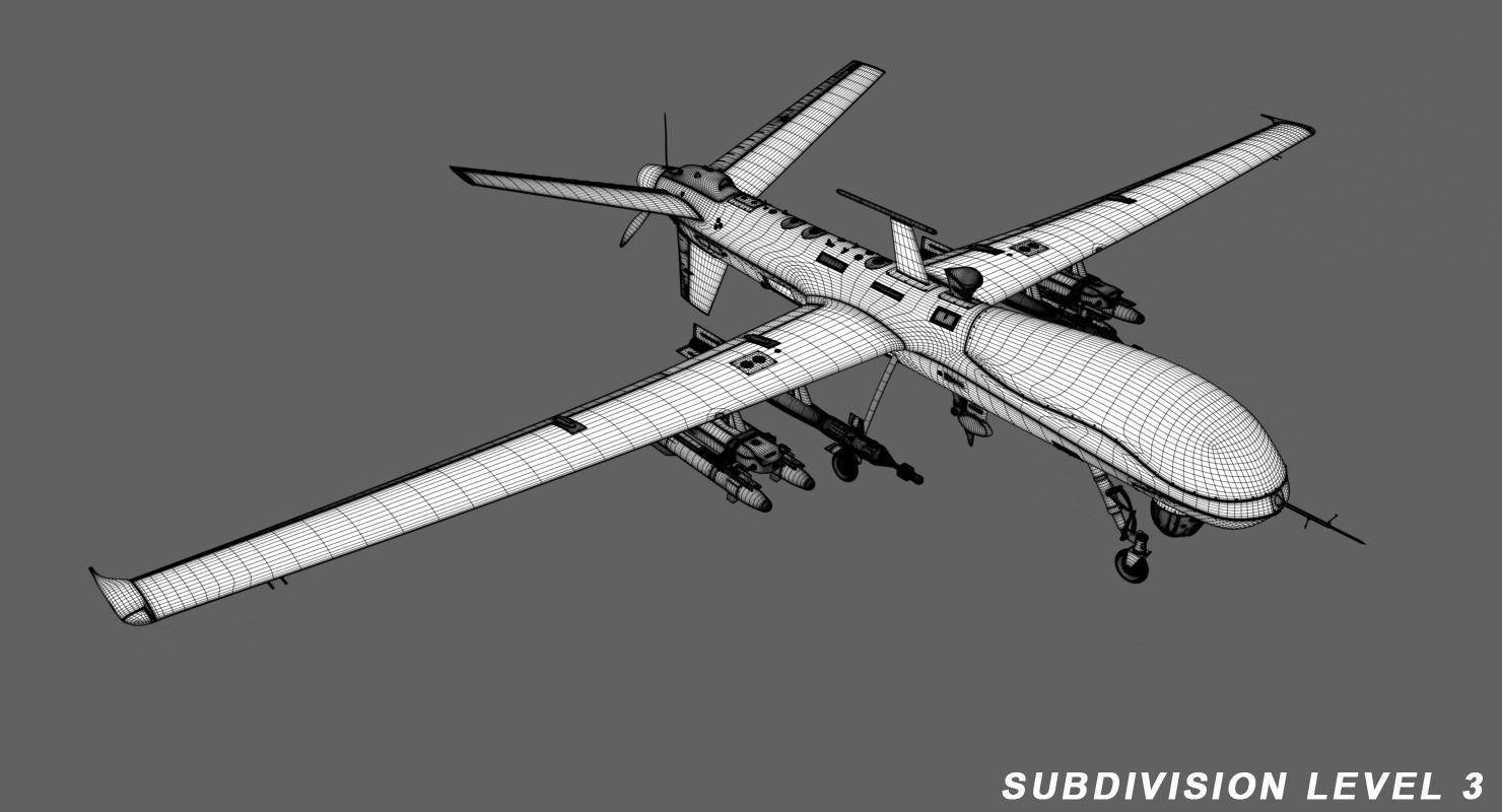 Drone Predator 3D model_20