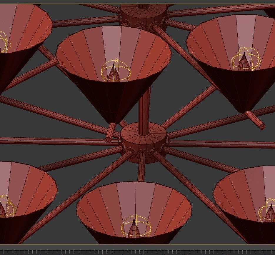 Cleo Three Tier Chandelier 3D model_5
