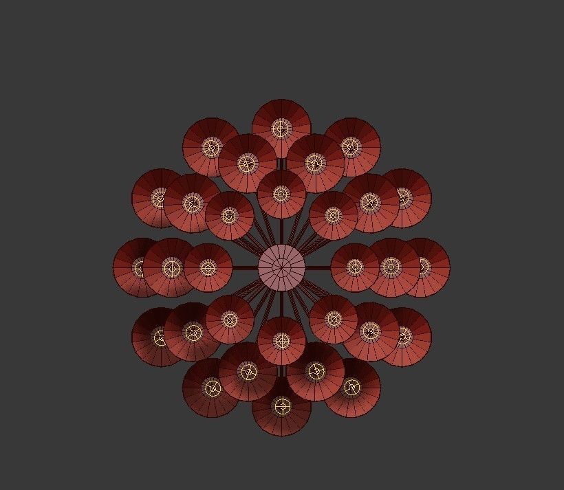 Cleo Three Tier Chandelier 3D model_7