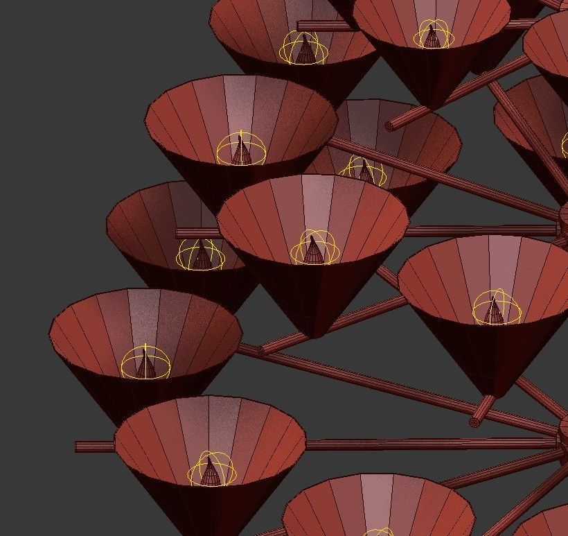 Cleo Three Tier Chandelier 3D model_2