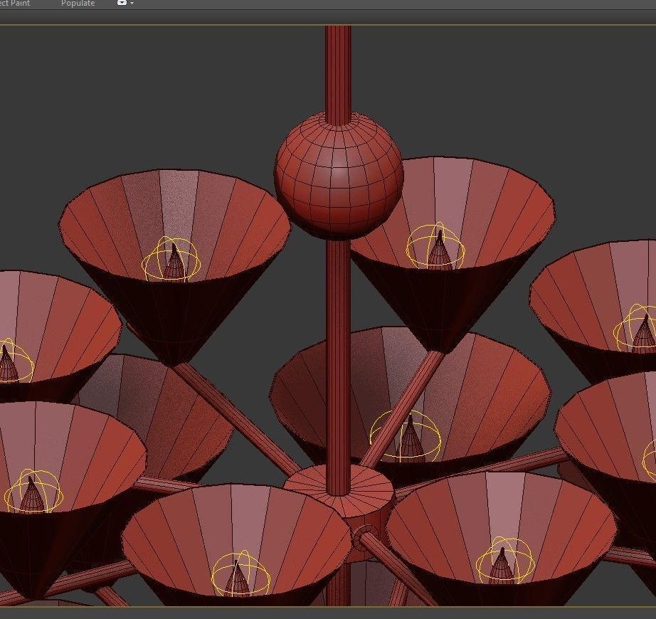 Cleo Three Tier Chandelier 3D model_6
