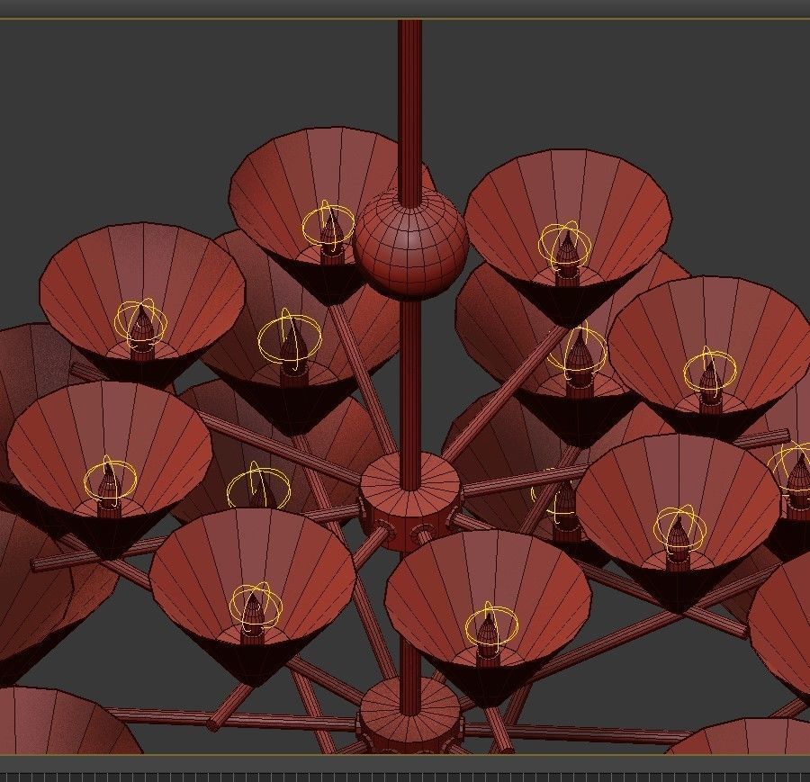 Cleo Three Tier Chandelier 3D model_4