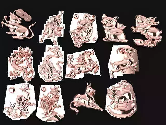 Product Cover for 3D File of 12 Zodiac Animals Jewelry