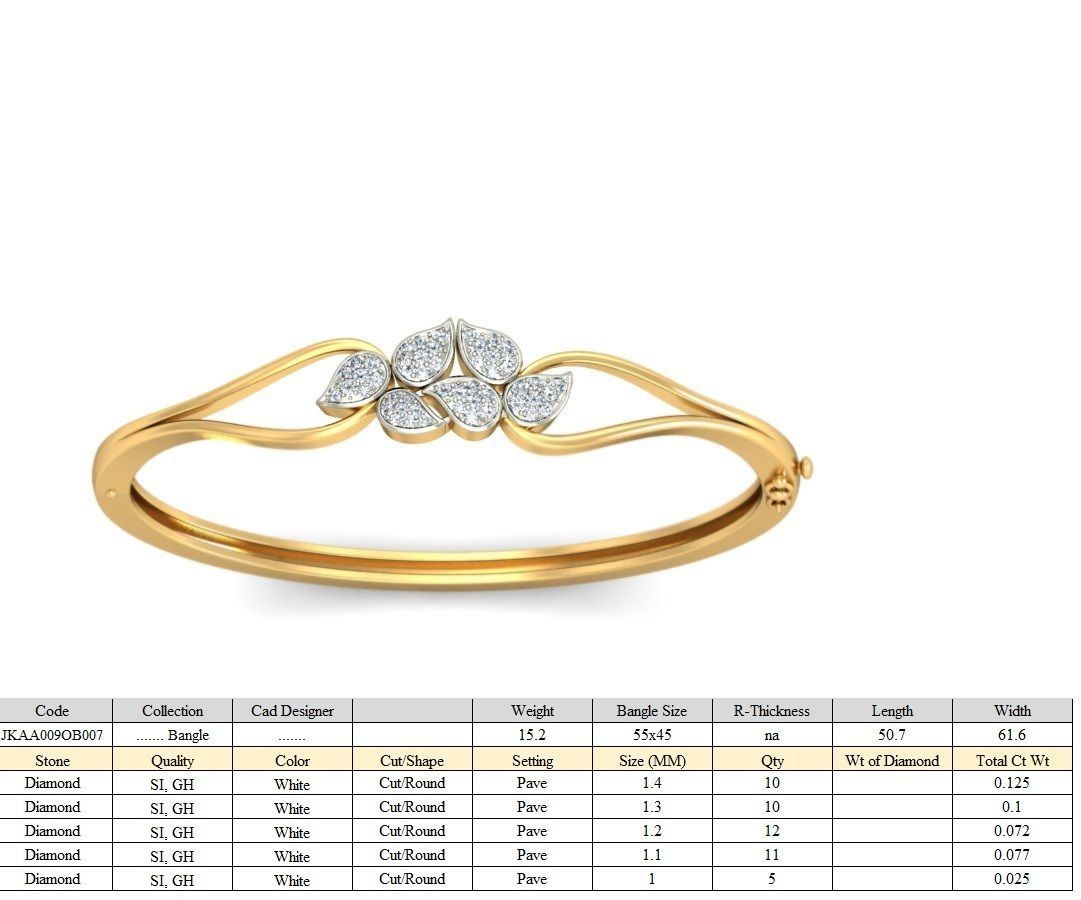 20 Women Bangles Bracelets 3dm Stl details print model  3D print model_6