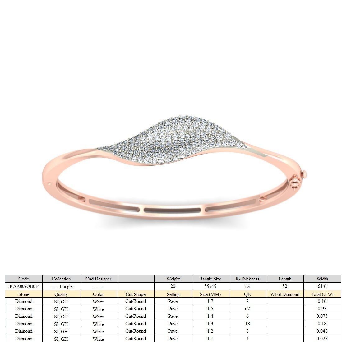 20 Women Bangles Bracelets 3dm Stl details print model  3D print model_13