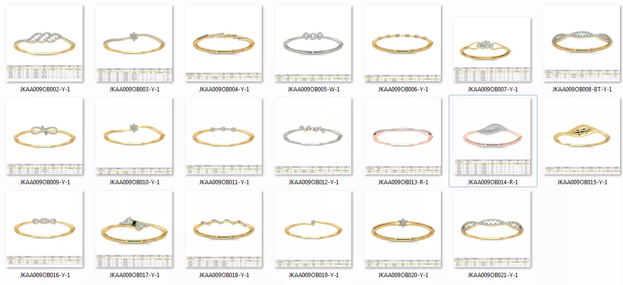 20 Women Bangles Bracelets 3dm Stl details print model  3D print model_0