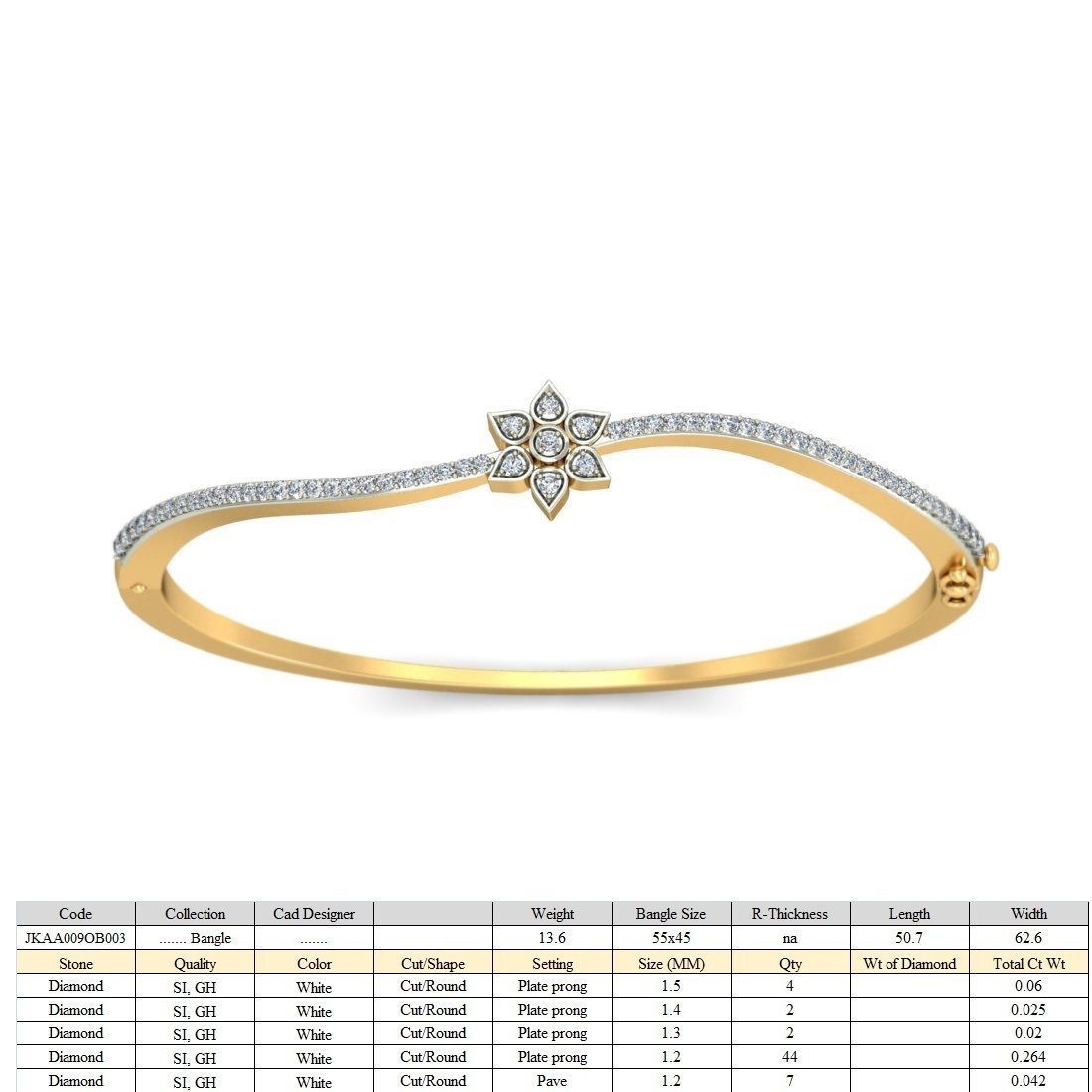 20 Women Bangles Bracelets 3dm Stl details print model  3D print model_2