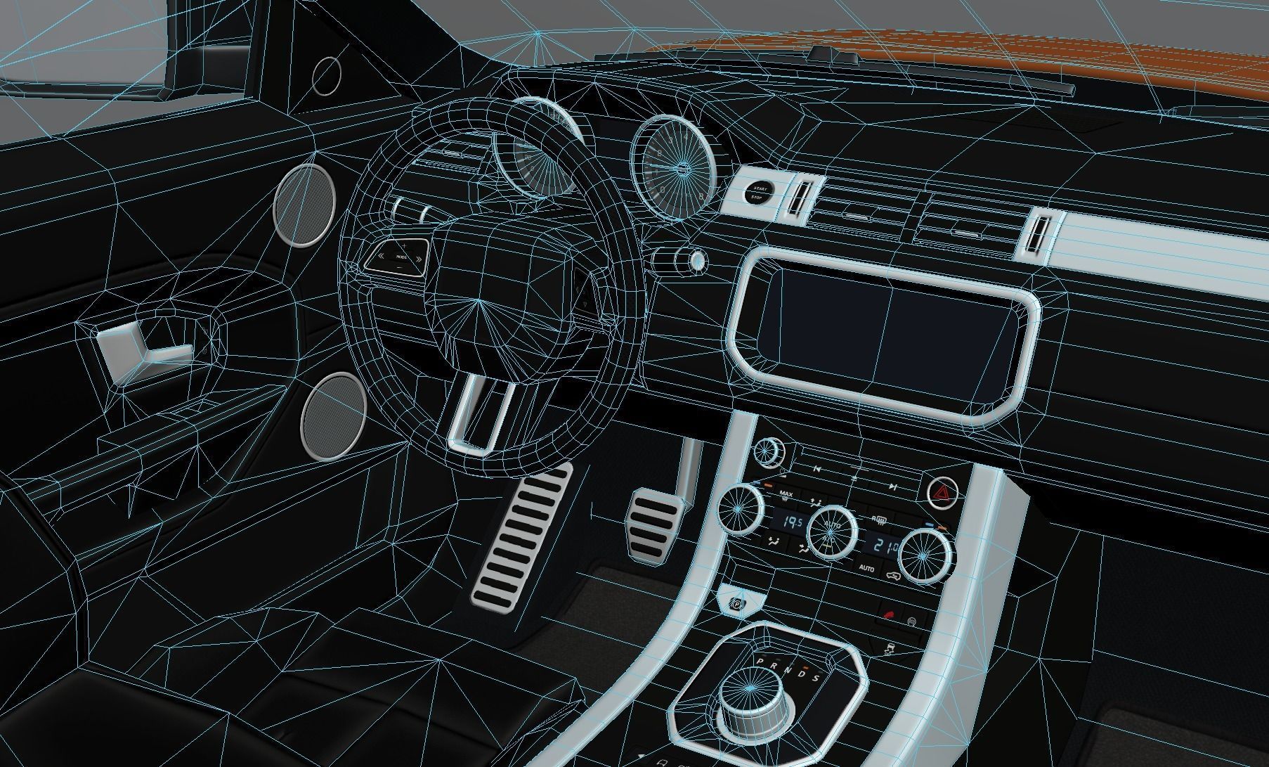 Realistic Car HD 01 Low-poly 3D model_26