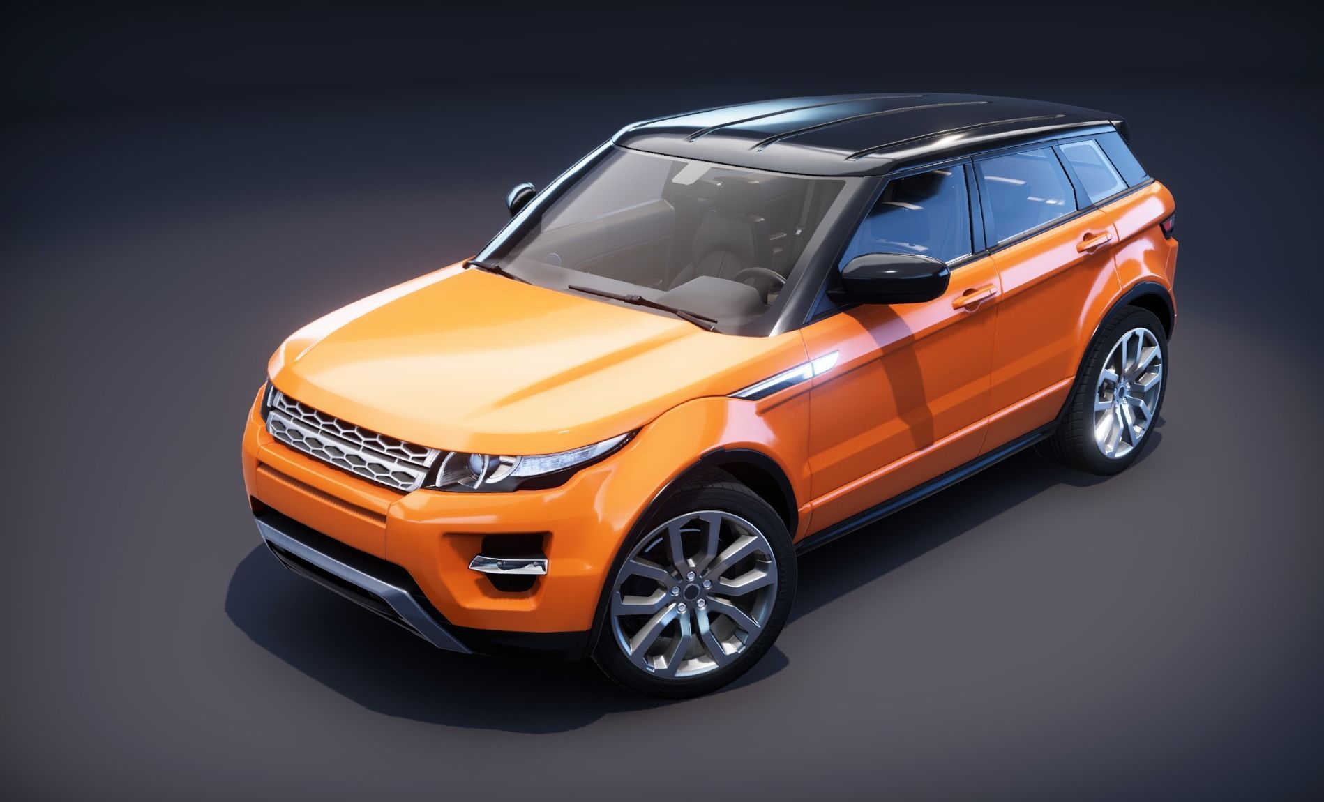 Realistic Car HD 01 Low-poly 3D model_3