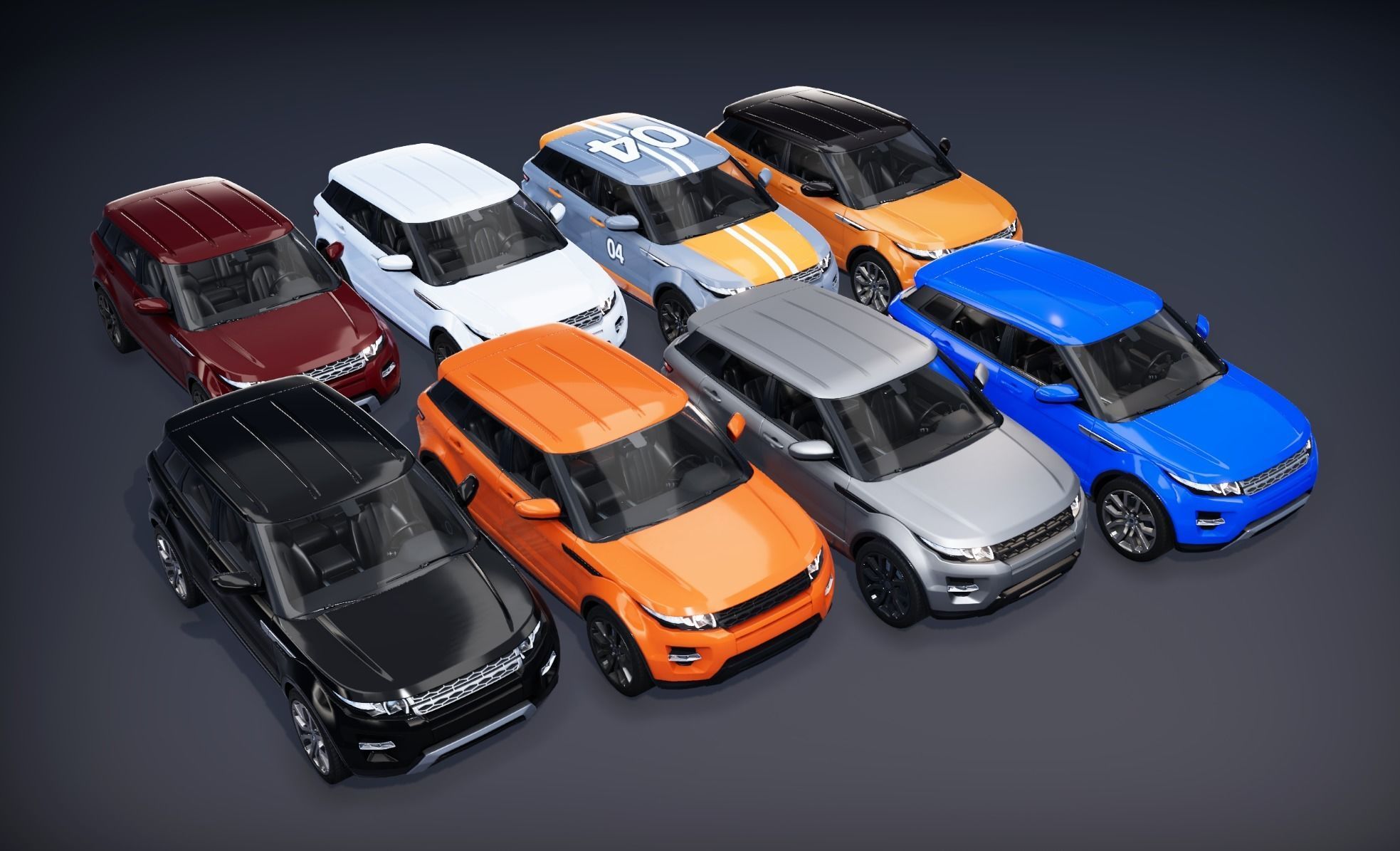 Realistic Car HD 01 Low-poly 3D model_8