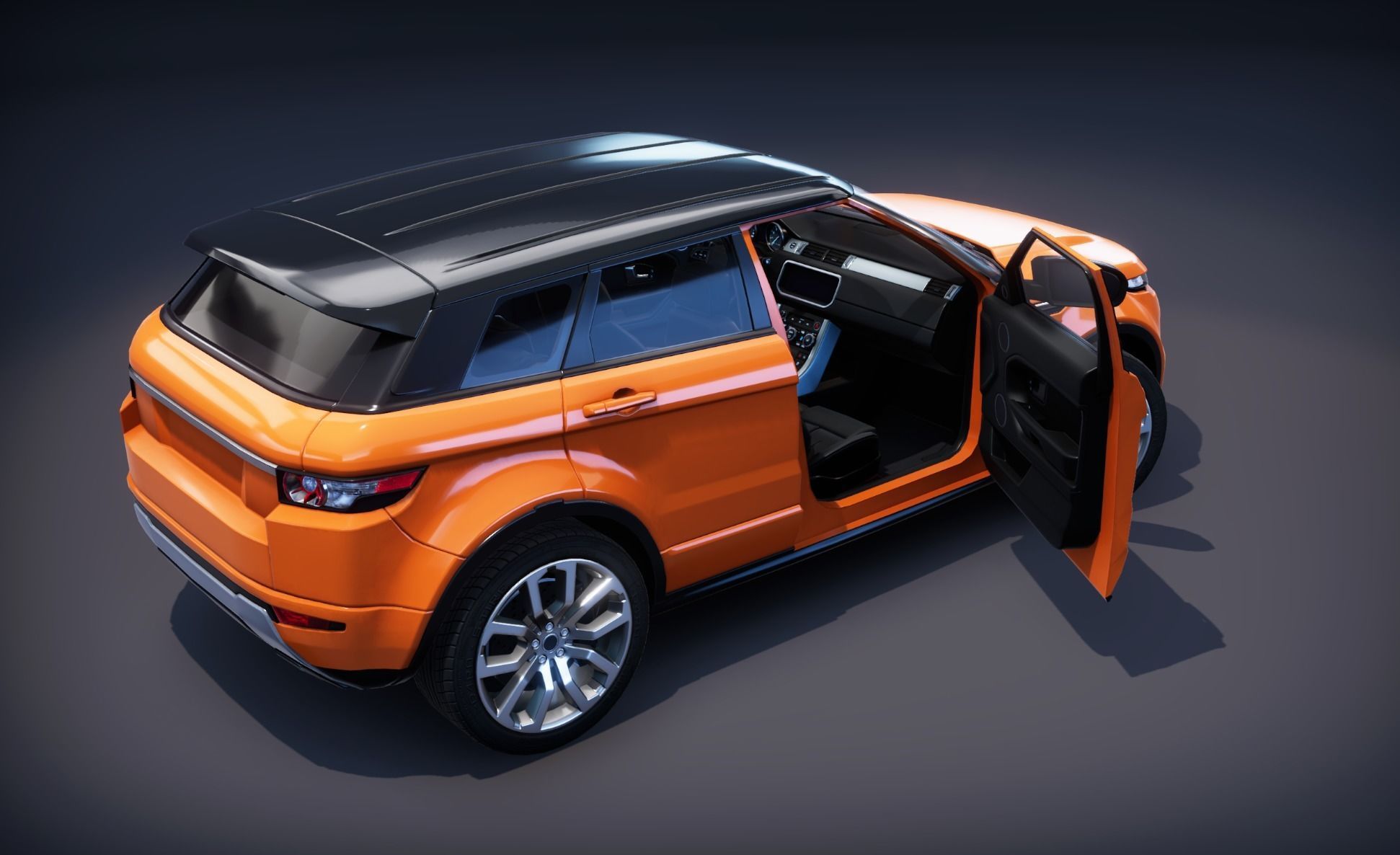 Realistic Car HD 01 Low-poly 3D model_6