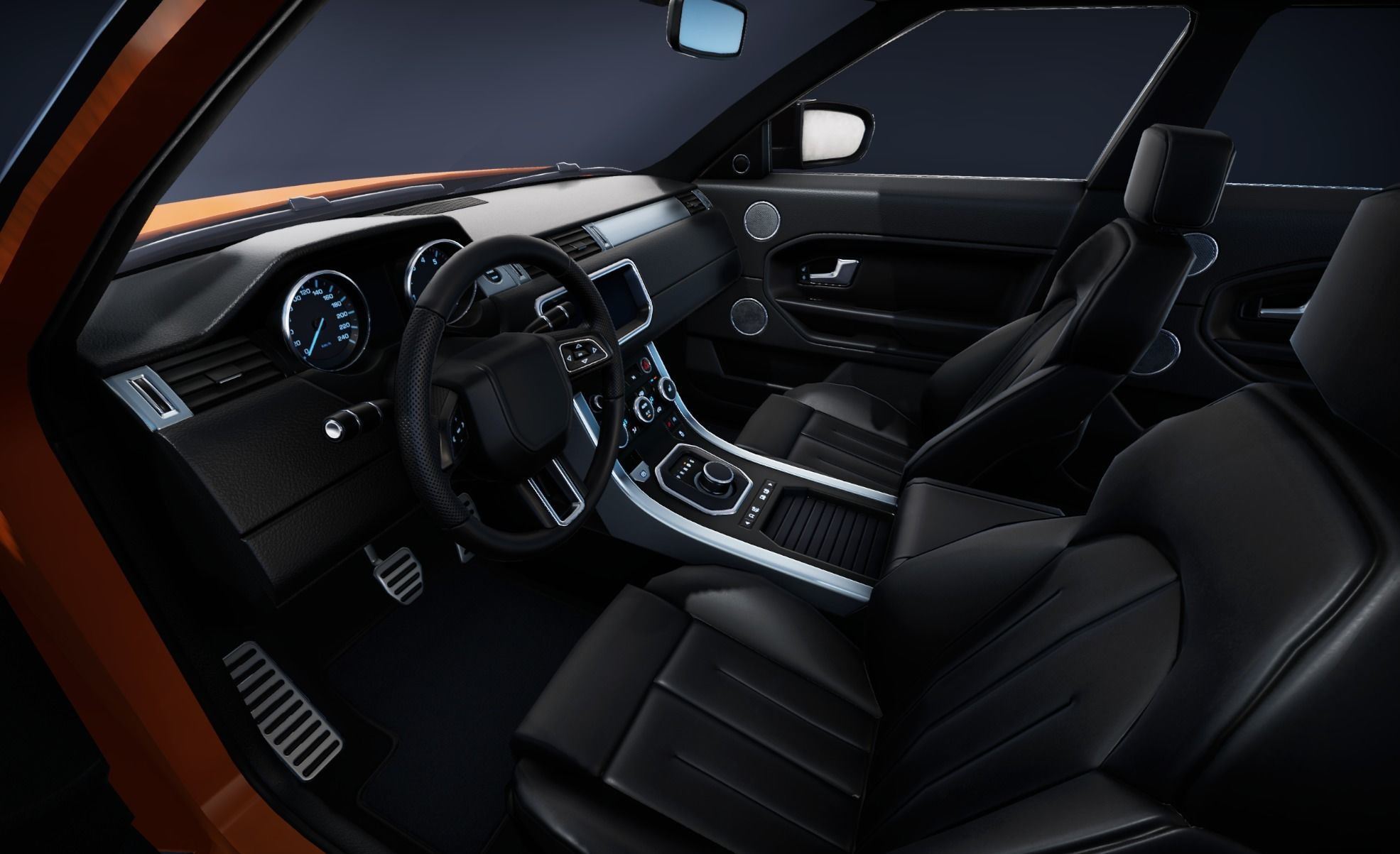 Realistic Car HD 01 Low-poly 3D model_5