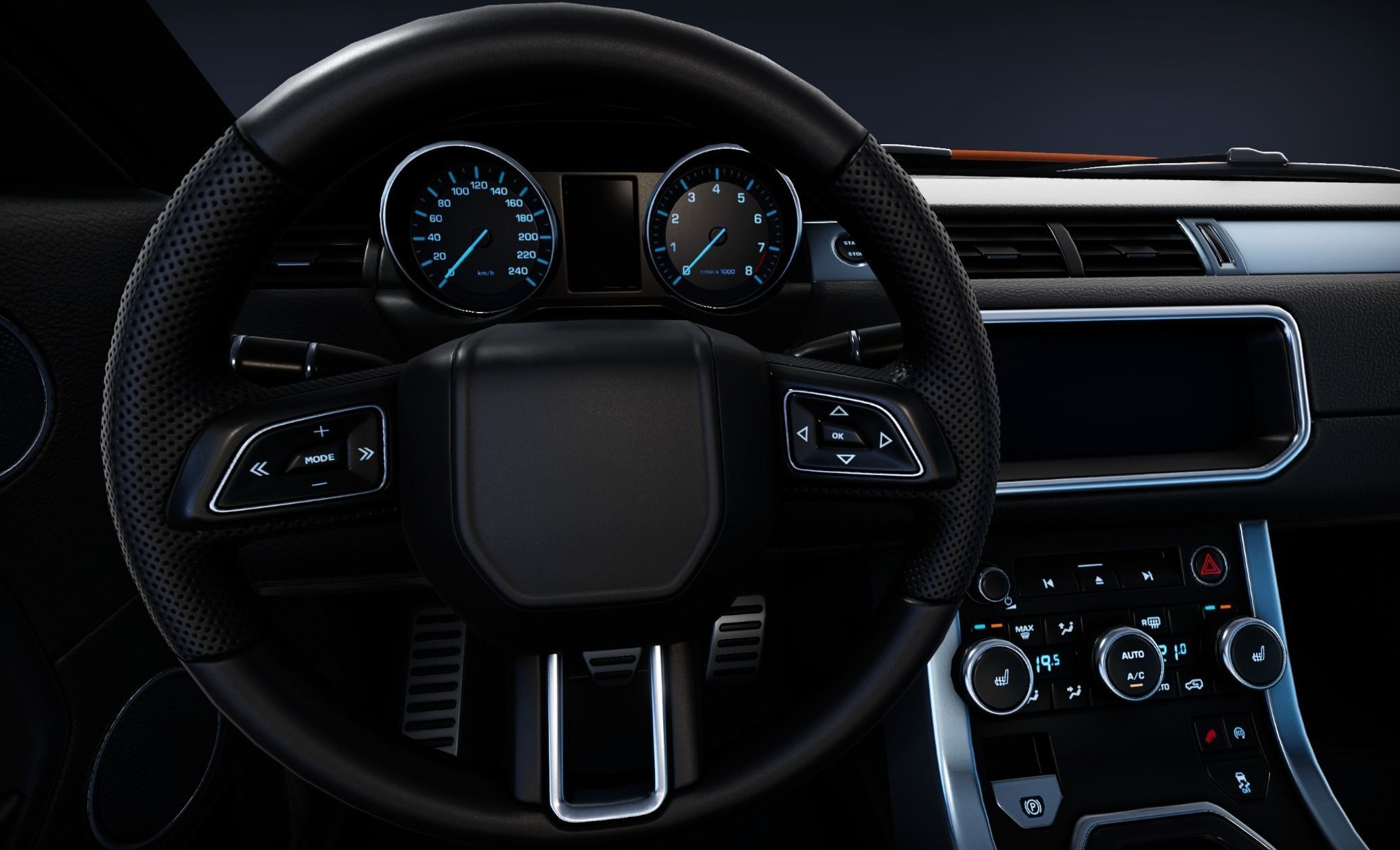 Realistic Car HD 01 Low-poly 3D model_13