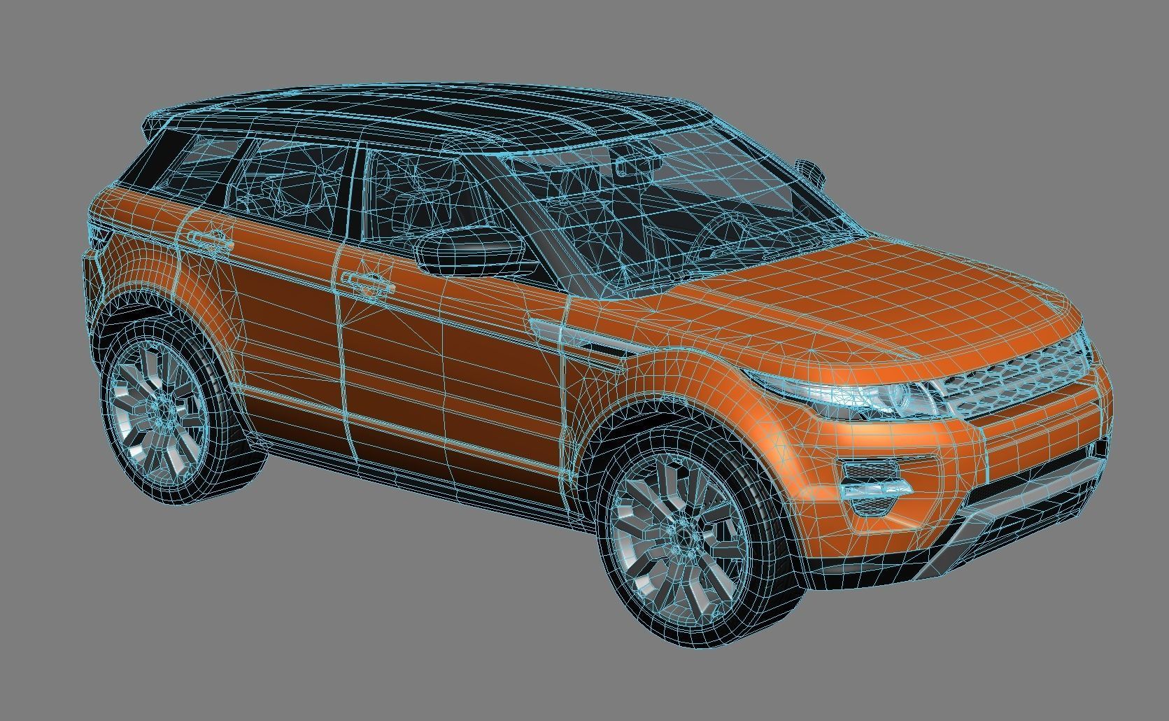 Realistic Car HD 01 Low-poly 3D model_24