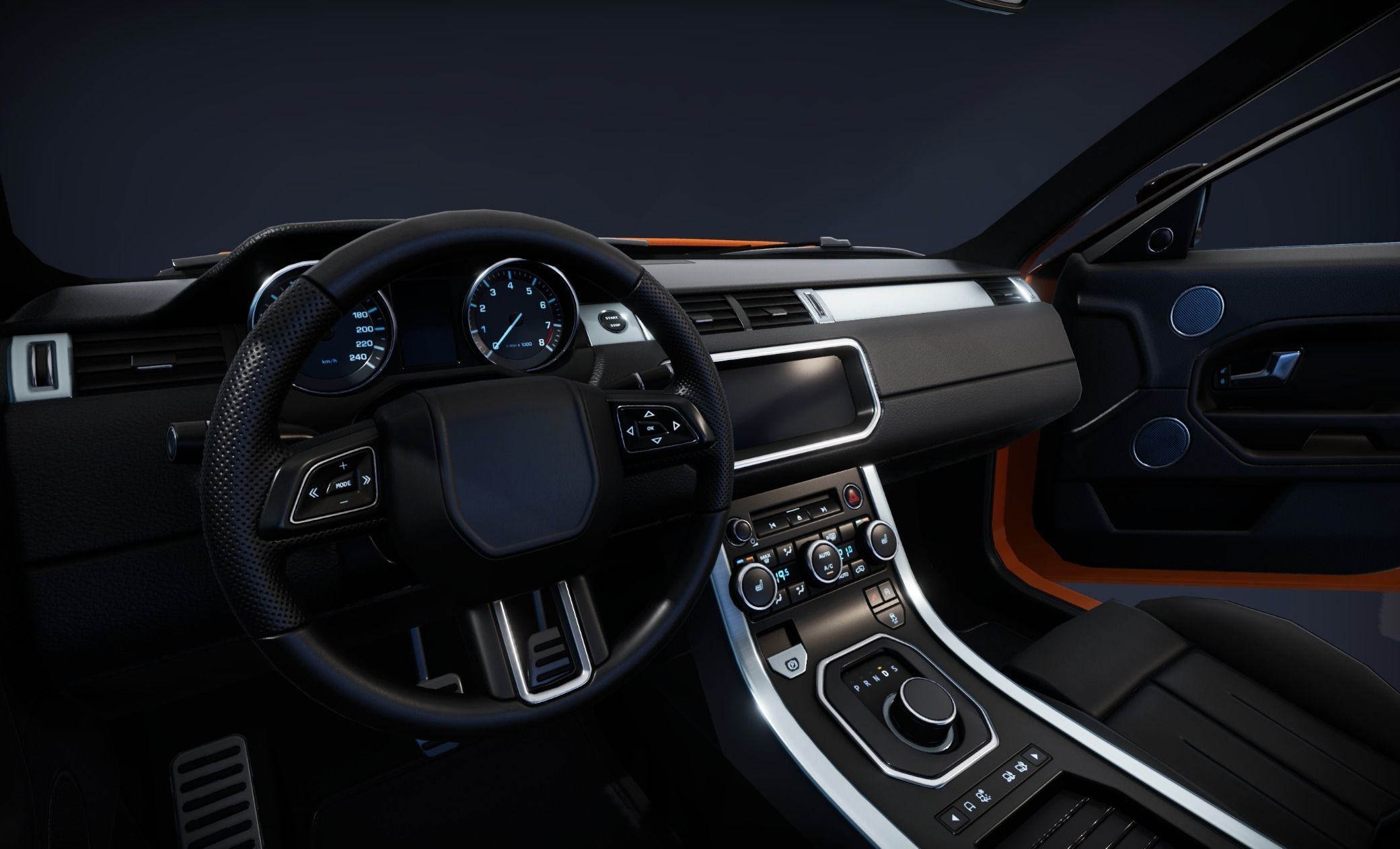 Realistic Car HD 01 Low-poly 3D model_10