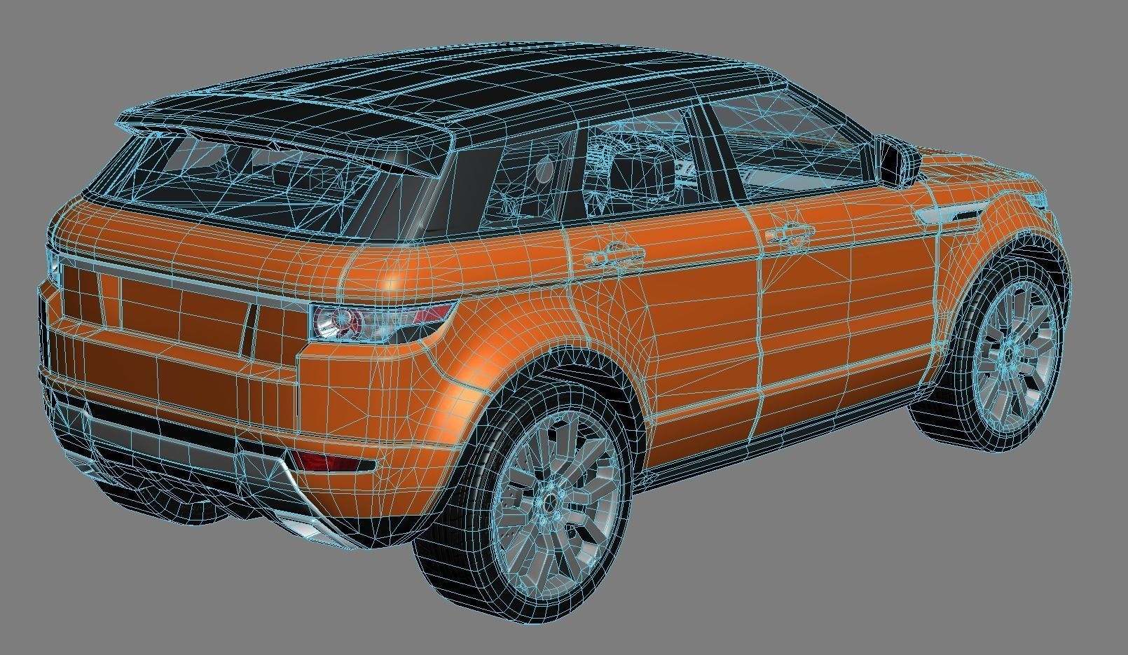 Realistic Car HD 01 Low-poly 3D model_25