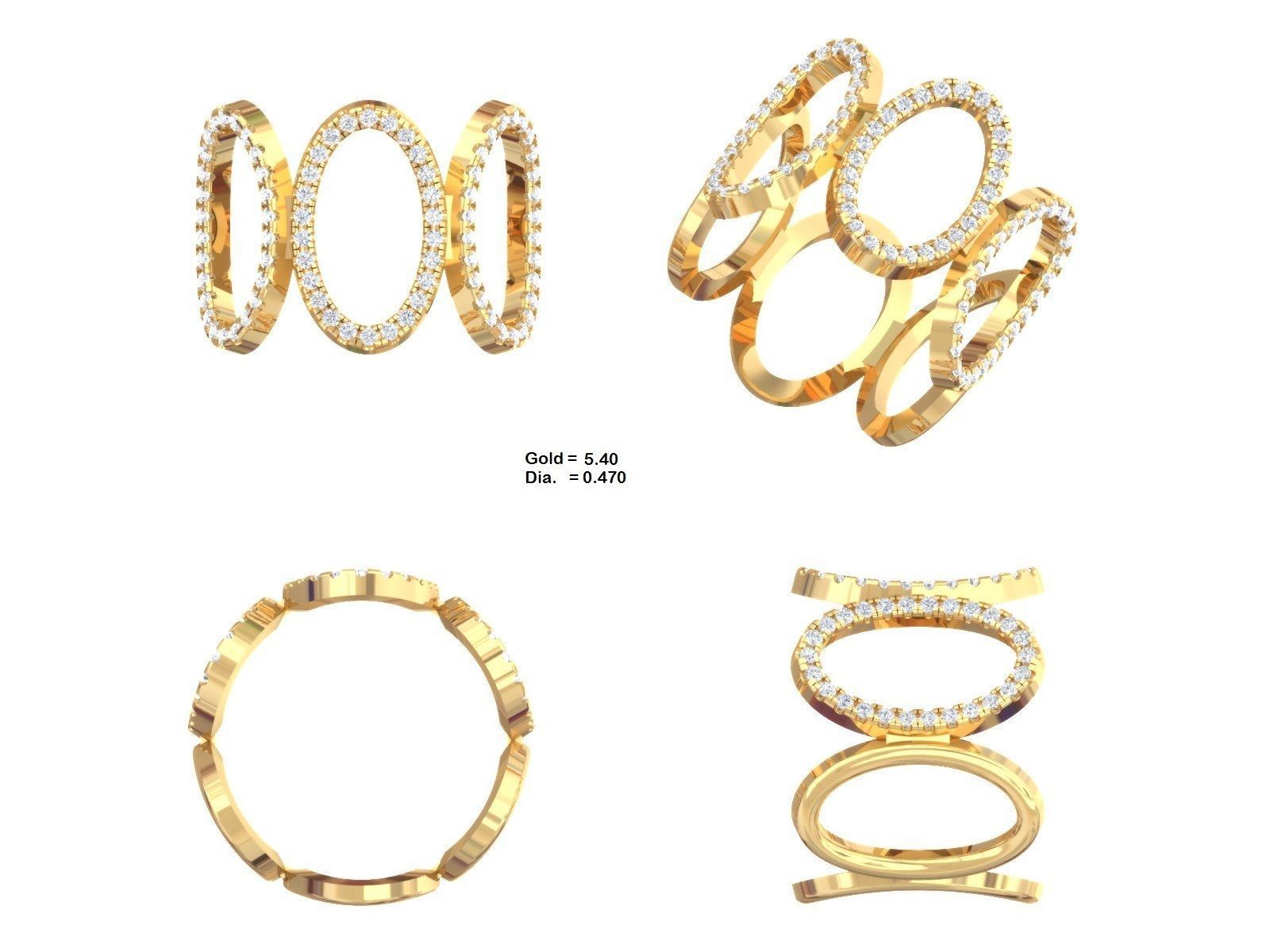 650 Ring Earrings Pendant Bracelets Necklace 3dm bulk collection 3D print model_53