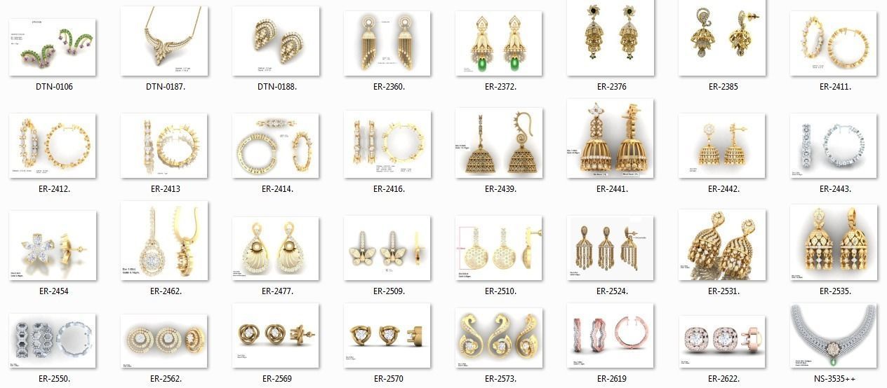 650 Ring Earrings Pendant Bracelets Necklace 3dm bulk collection 3D print model_10
