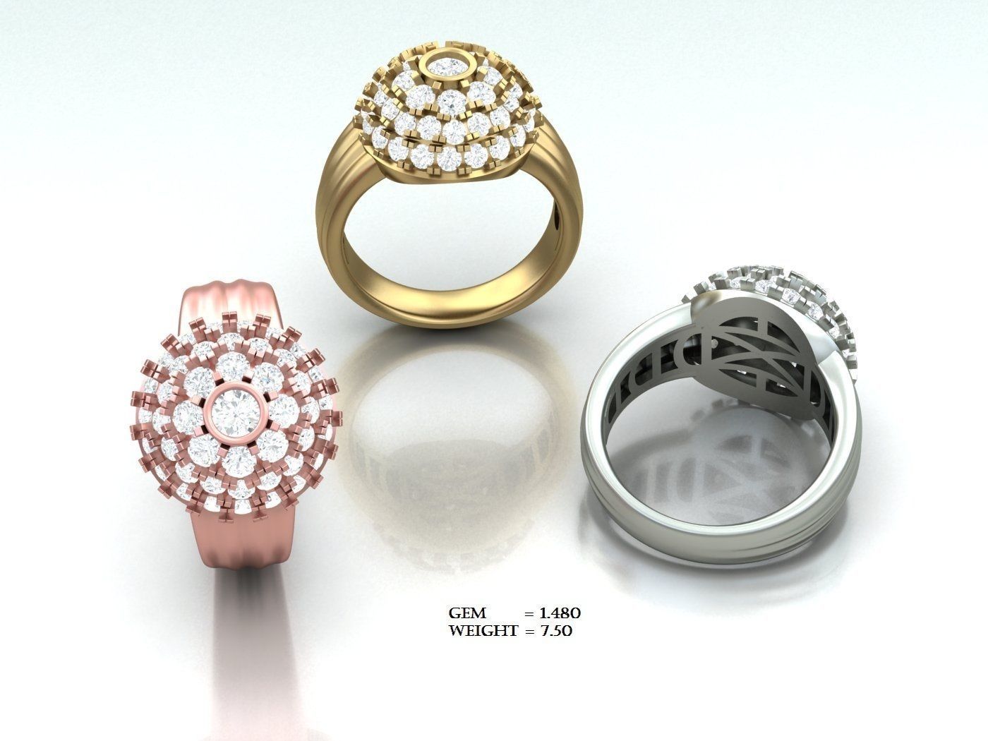 650 Ring Earrings Pendant Bracelets Necklace 3dm bulk collection 3D print model_123