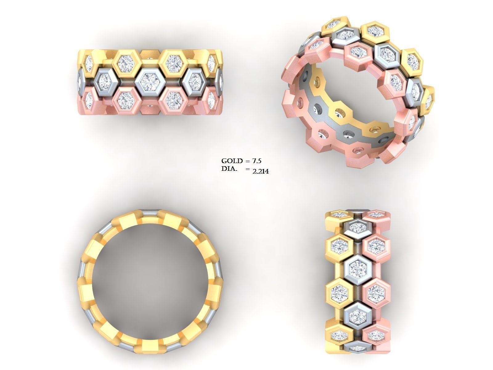 650 Ring Earrings Pendant Bracelets Necklace 3dm bulk collection 3D print model_103