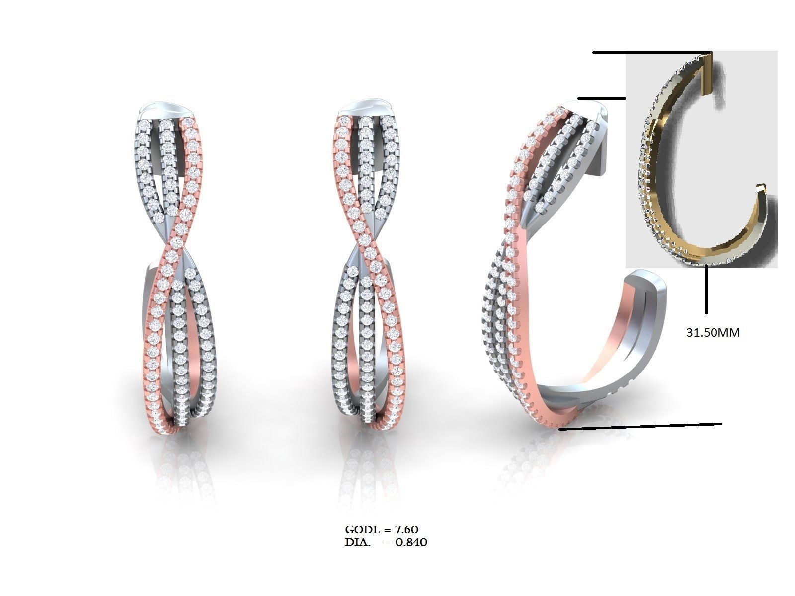 650 Ring Earrings Pendant Bracelets Necklace 3dm bulk collection 3D print model_64