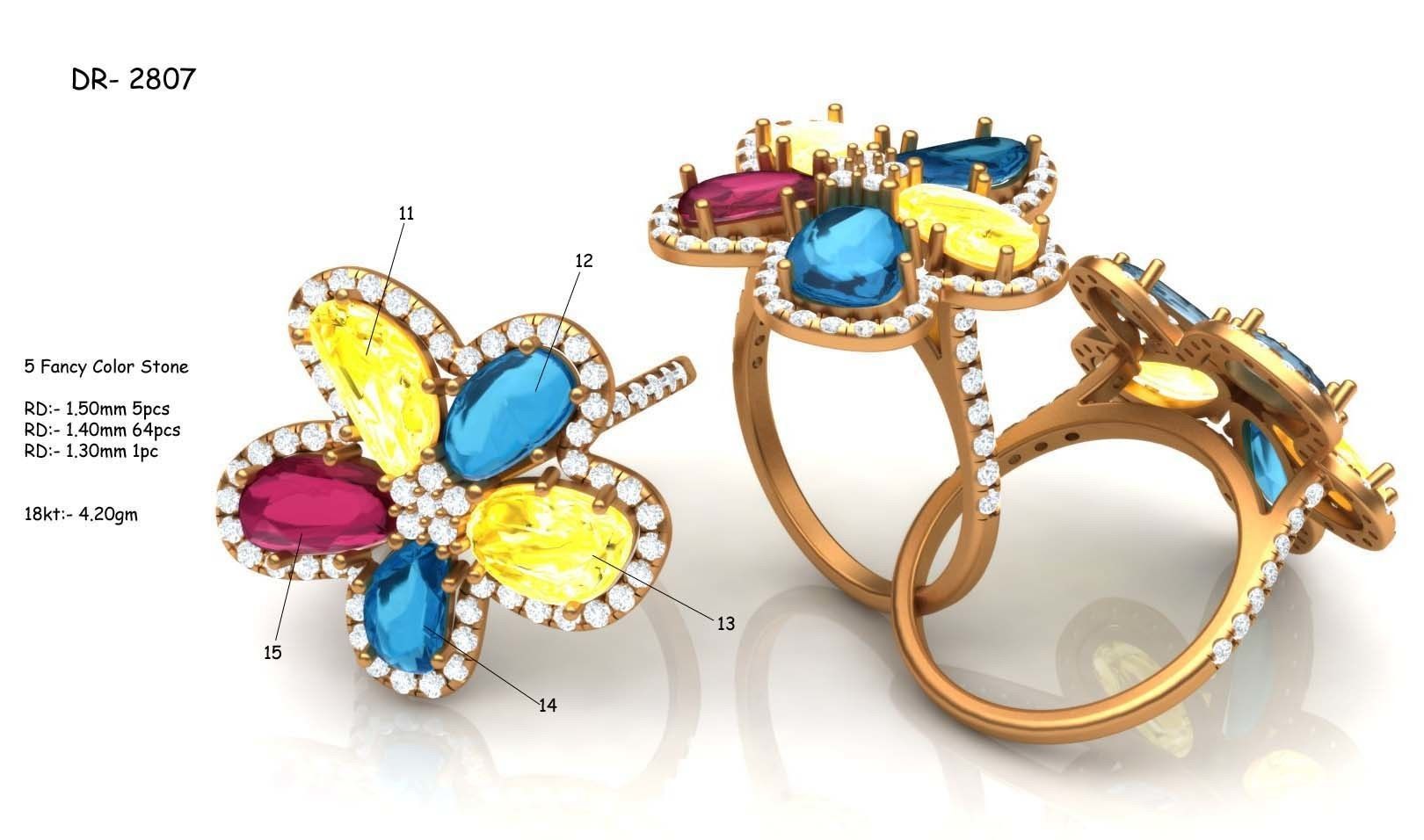 650 Ring Earrings Pendant Bracelets Necklace 3dm bulk collection 3D print model_95