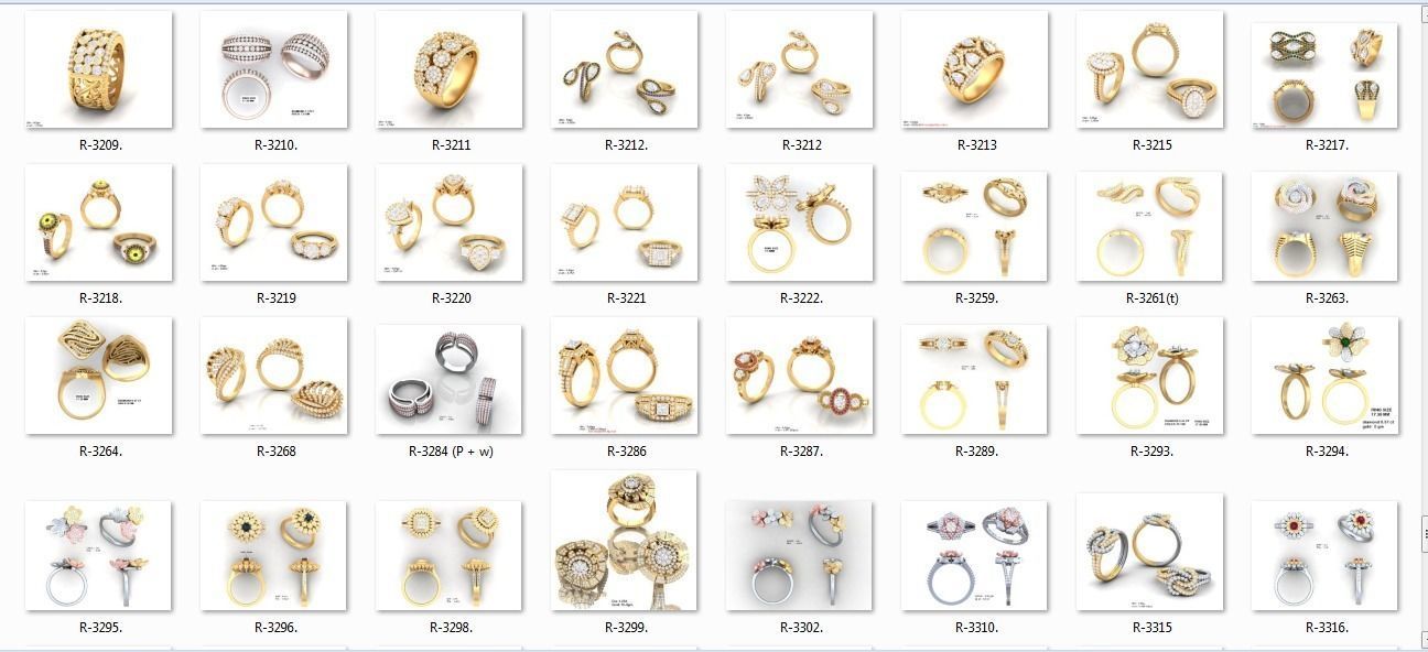 650 Ring Earrings Pendant Bracelets Necklace 3dm bulk collection 3D print model_6