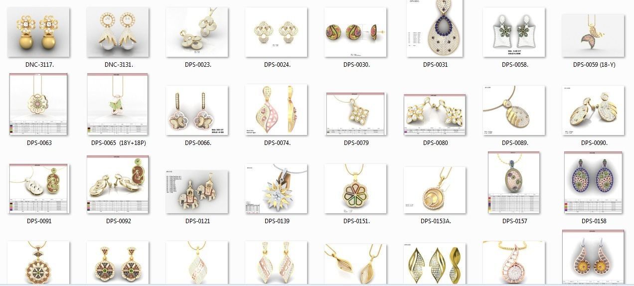 650 Ring Earrings Pendant Bracelets Necklace 3dm bulk collection 3D print model_4
