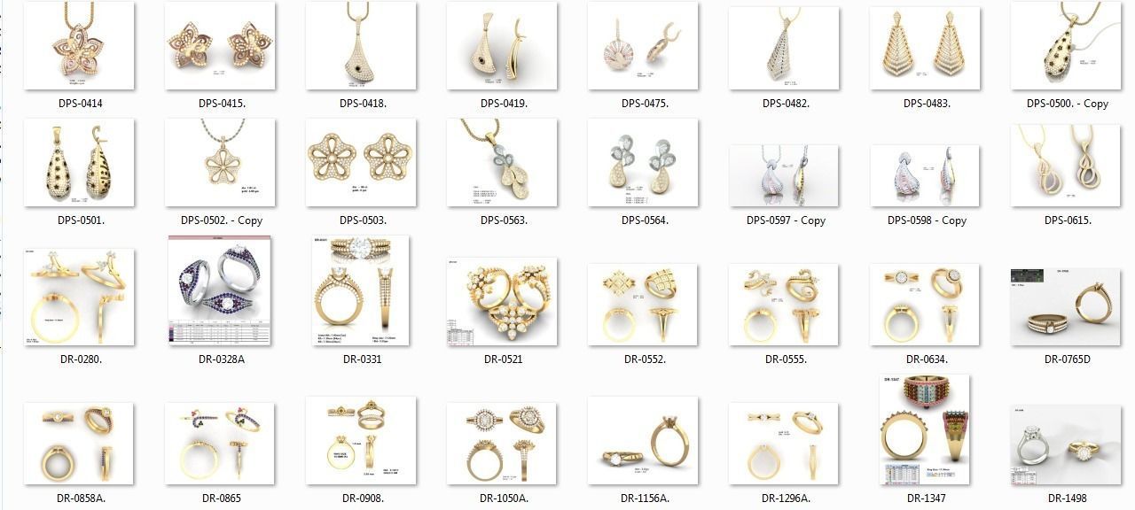 650 Ring Earrings Pendant Bracelets Necklace 3dm bulk collection 3D print model_3