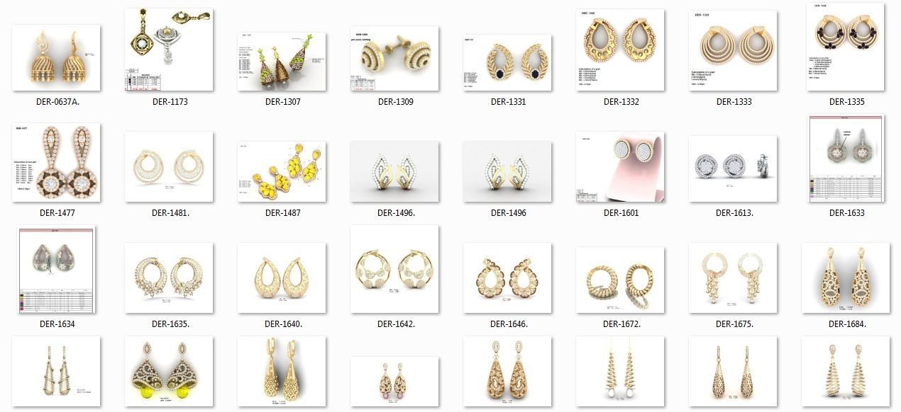 650 Ring Earrings Pendant Bracelets Necklace 3dm bulk collection 3D print model_5