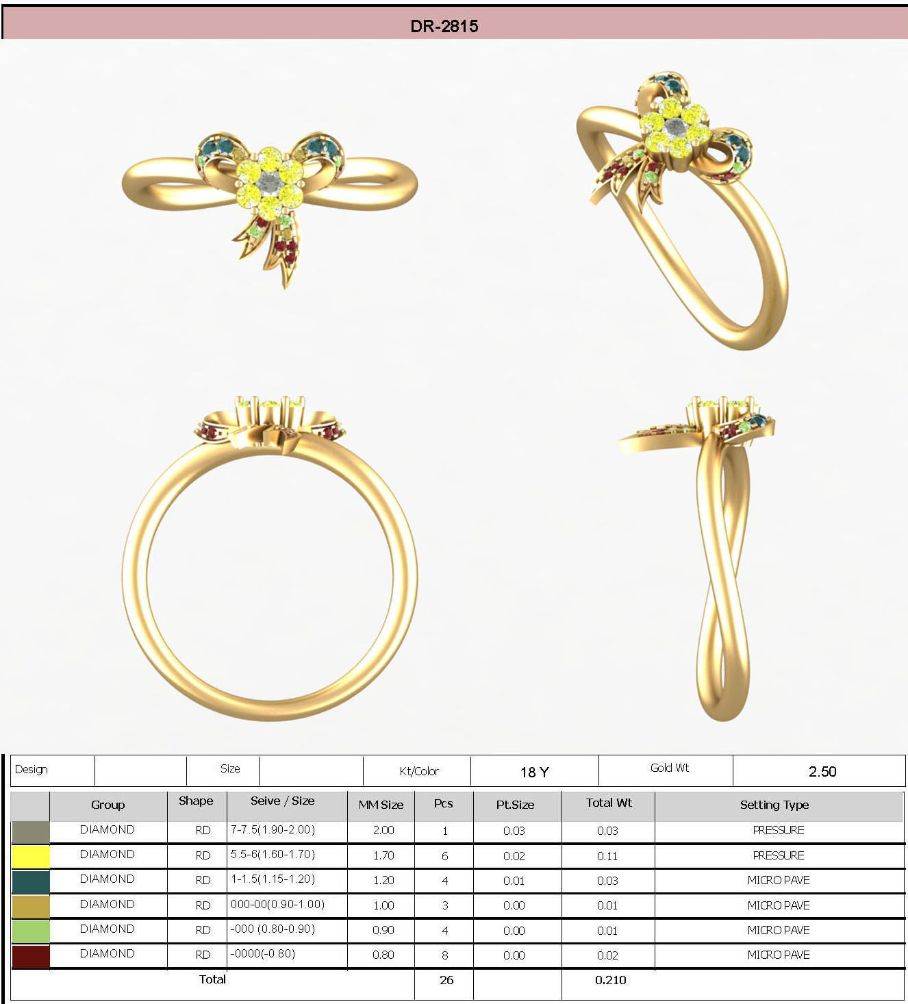 650 Ring Earrings Pendant Bracelets Necklace 3dm bulk collection 3D print model_92