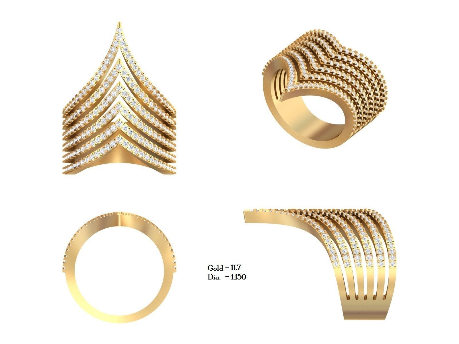 650 Ring Earrings Pendant Bracelets Necklace 3dm bulk collection 3D print model_74