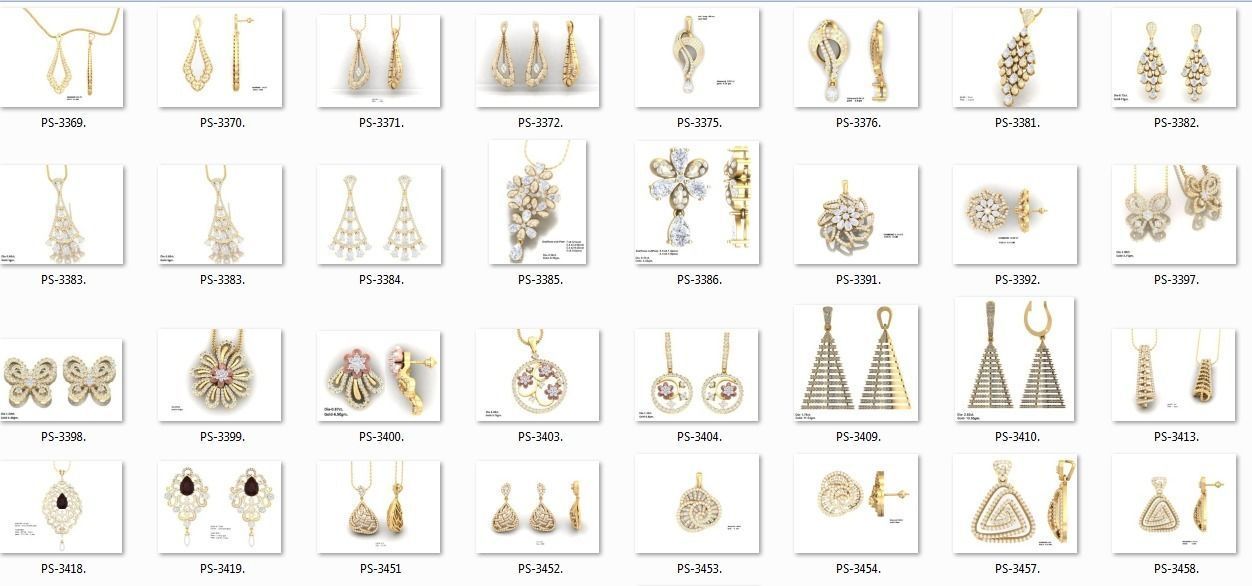 650 Ring Earrings Pendant Bracelets Necklace 3dm bulk collection 3D print model_8