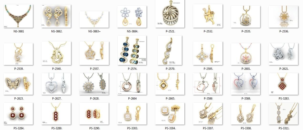 650 Ring Earrings Pendant Bracelets Necklace 3dm bulk collection 3D print model_9
