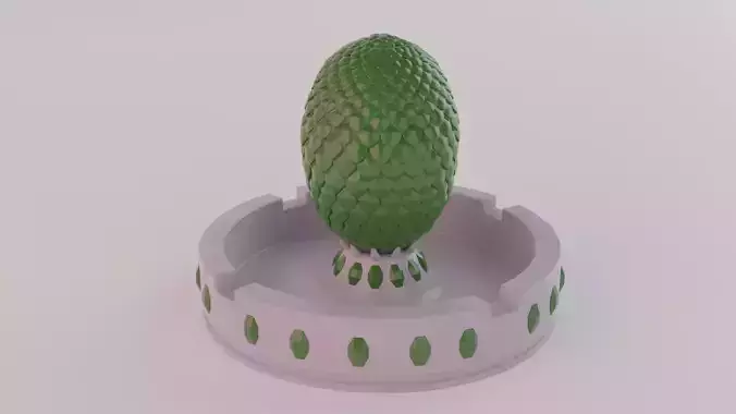 Ashtray Dragon Egg 3D print model