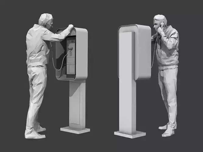 Phone Talk Low-poly 3D model