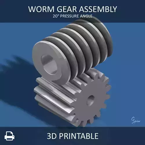 Custom Worm Gear Collection 01 3D print model