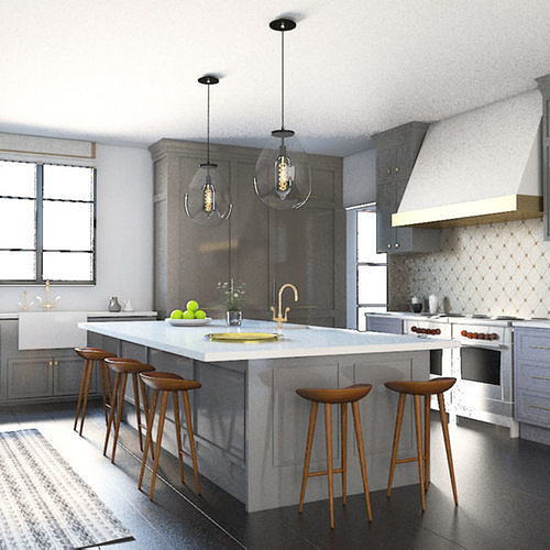 Kitchen Design Low-poly 3D model