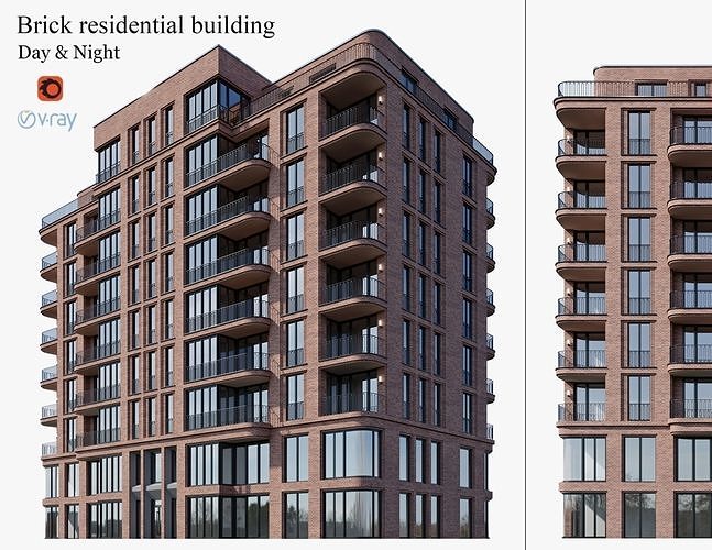 Residential and commercial buildings 3D Model Pack 5