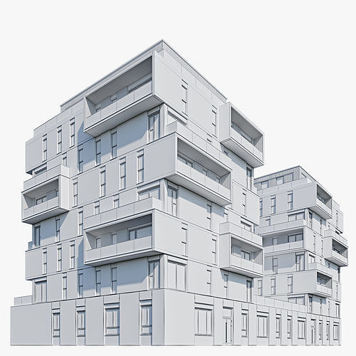 Residential and commercial buildings 3D Model Pack 4