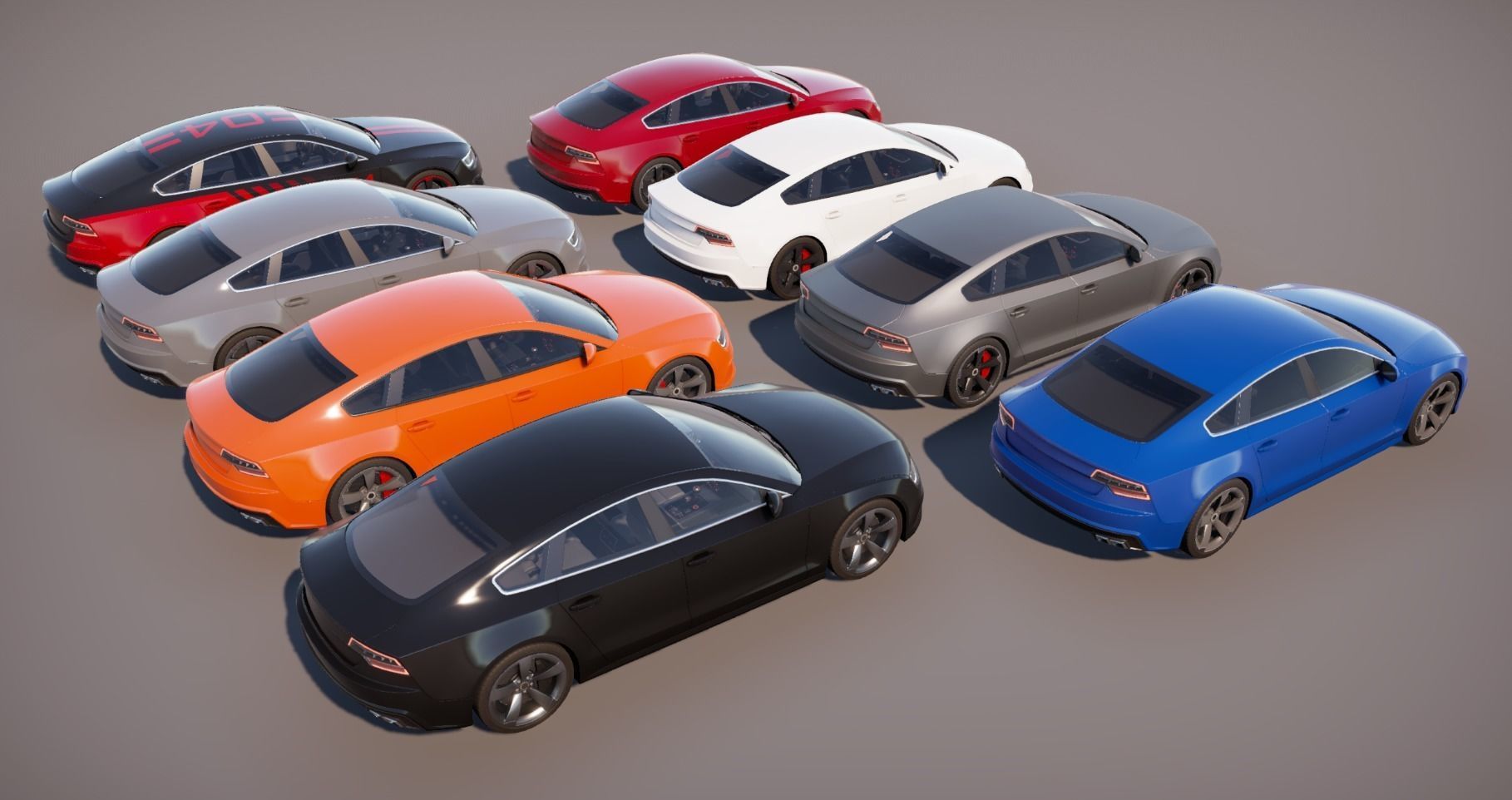 Realistic Car HD 02 Low-poly 3D model_7